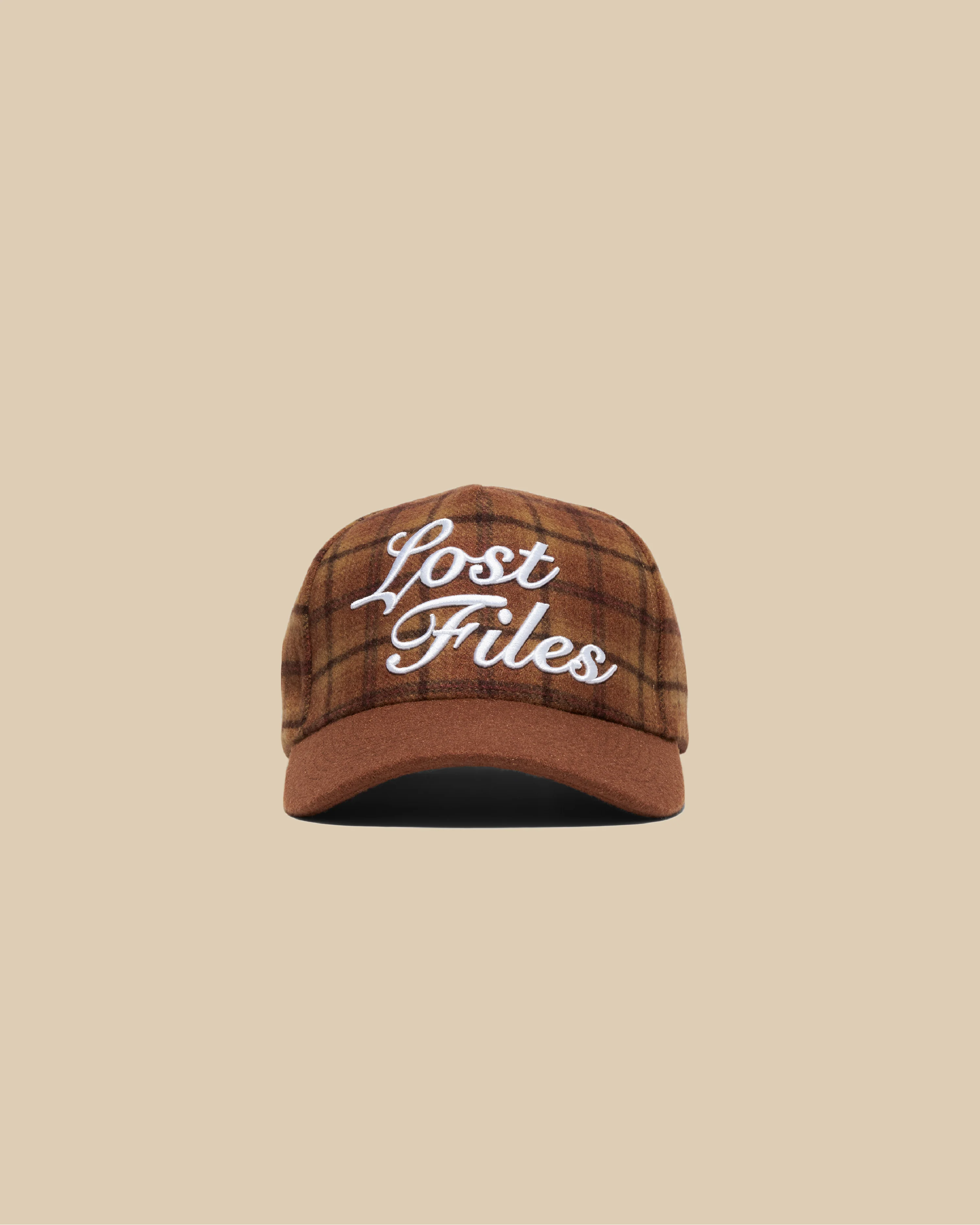 Script Wool Flannel A Frame Hat