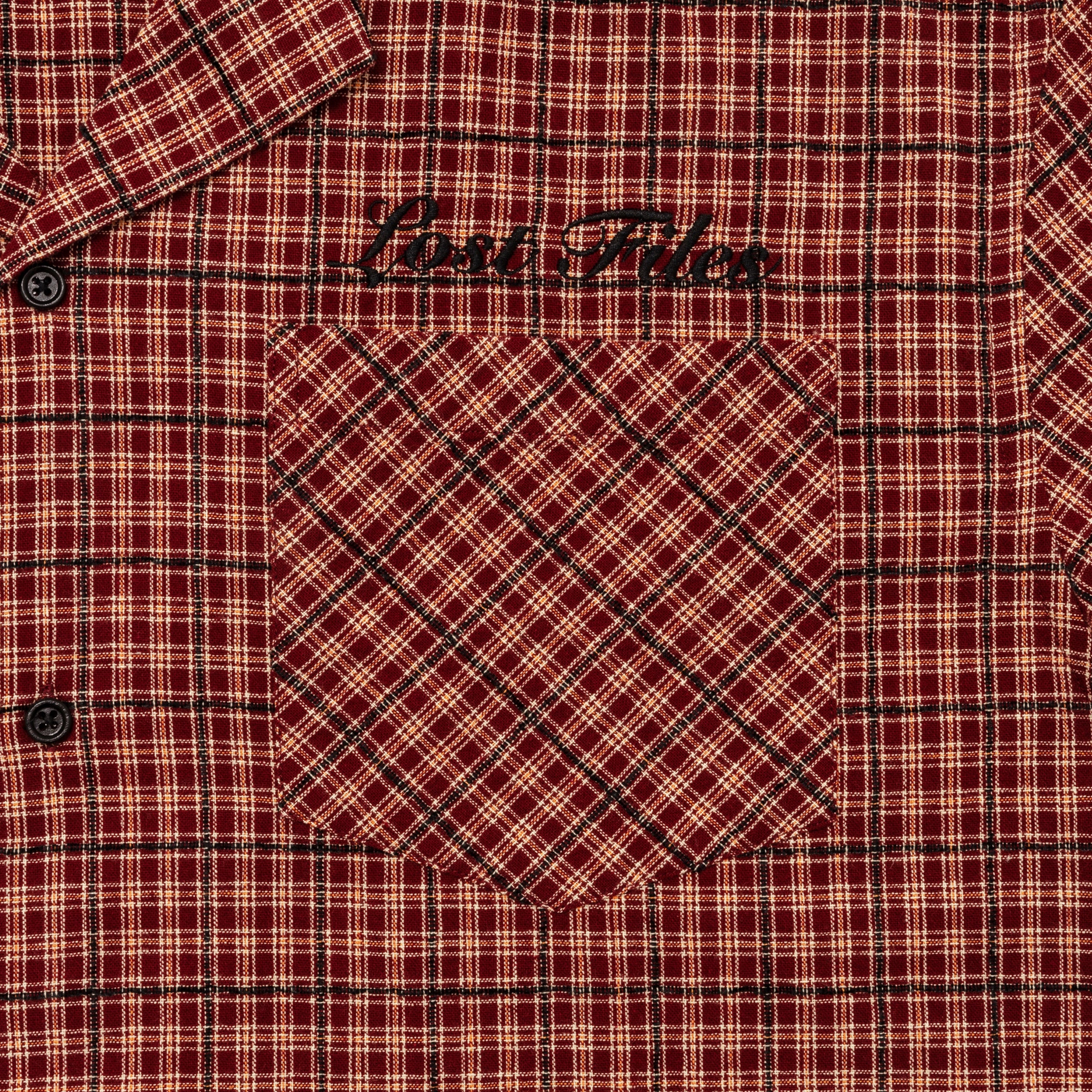 Burgundy Plaid Button Up Shirt