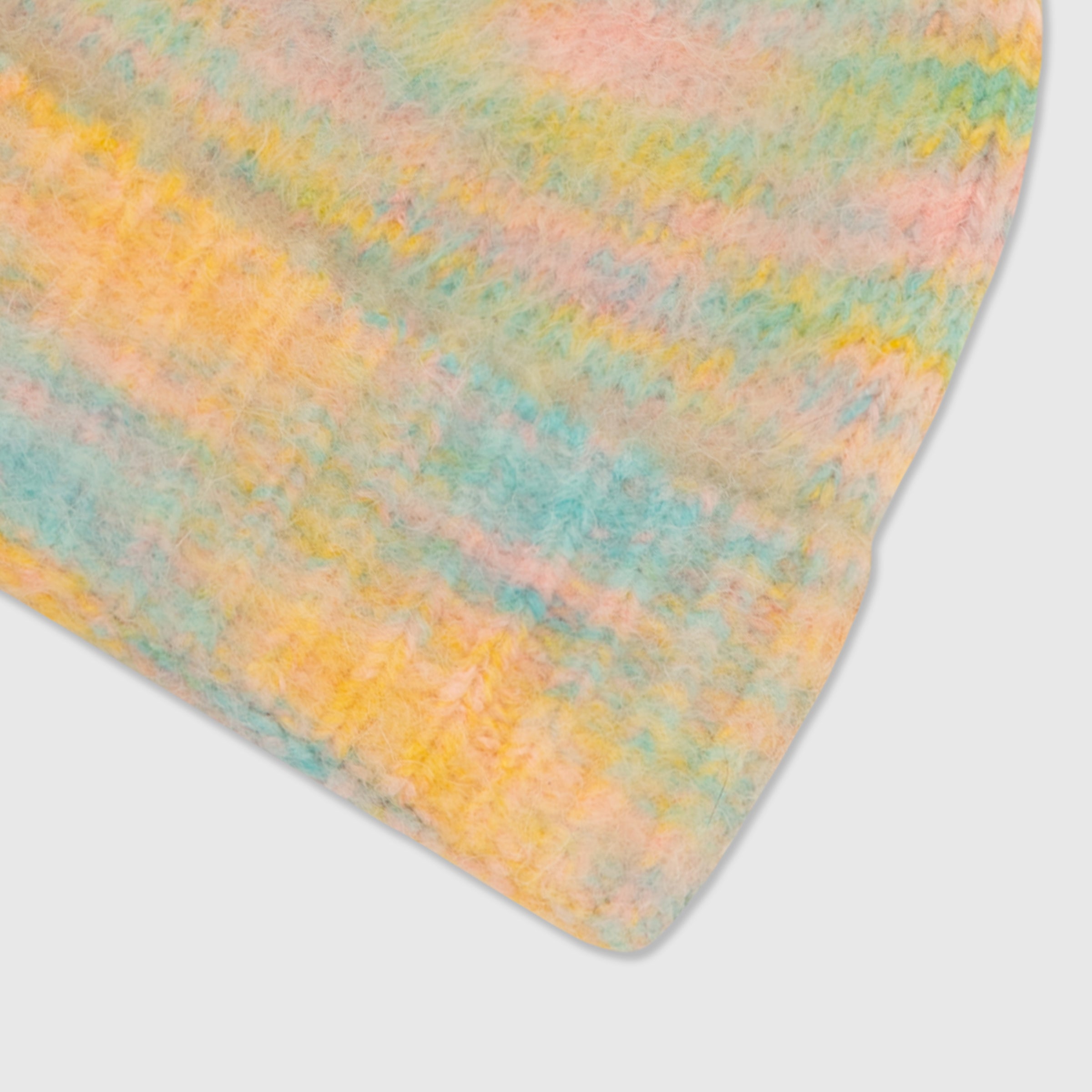 Yellow/Blue/Pink Mohair Beanie