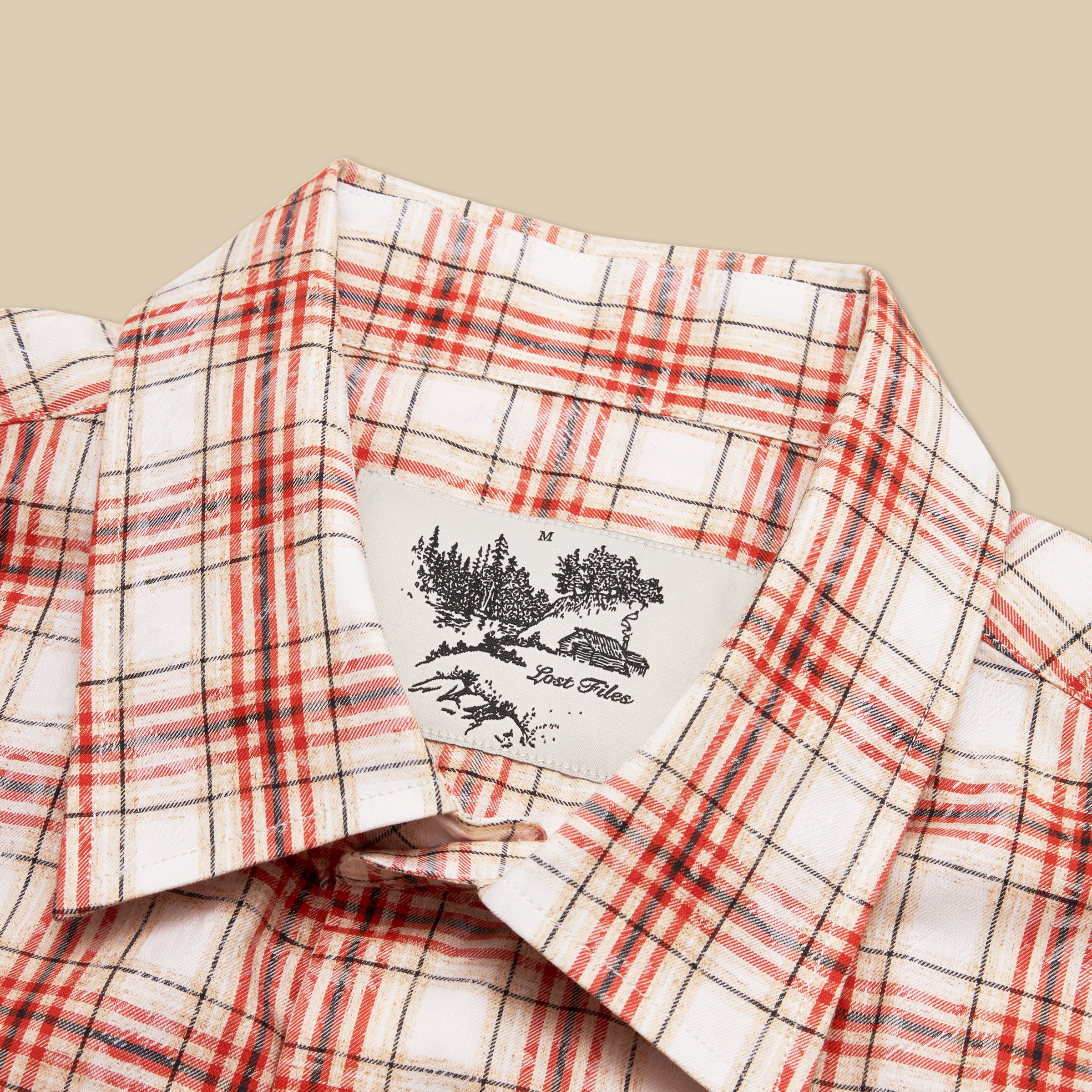 Orange Plaid Button Up Shirt