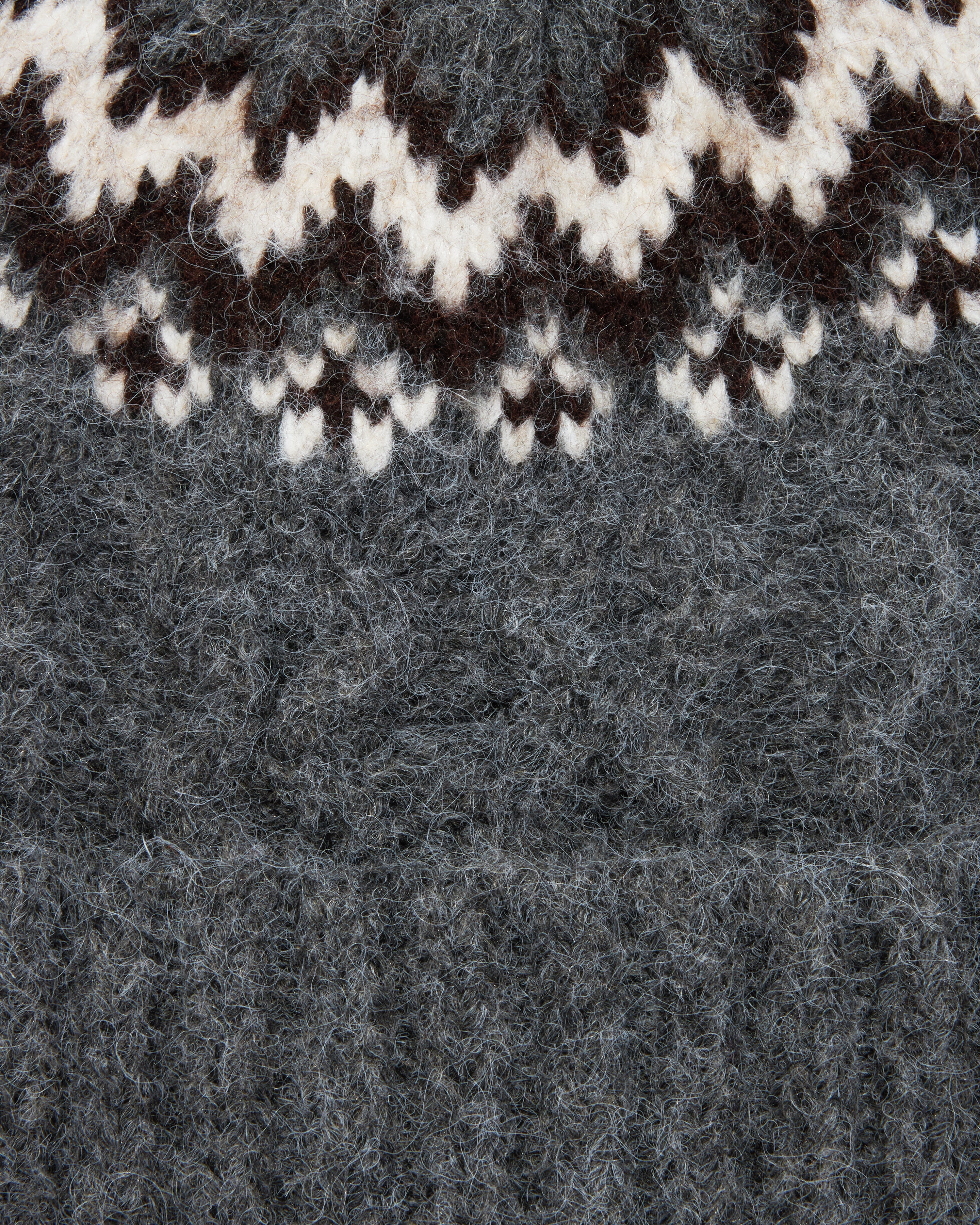 Oversized Fair Isle Wool Beanie