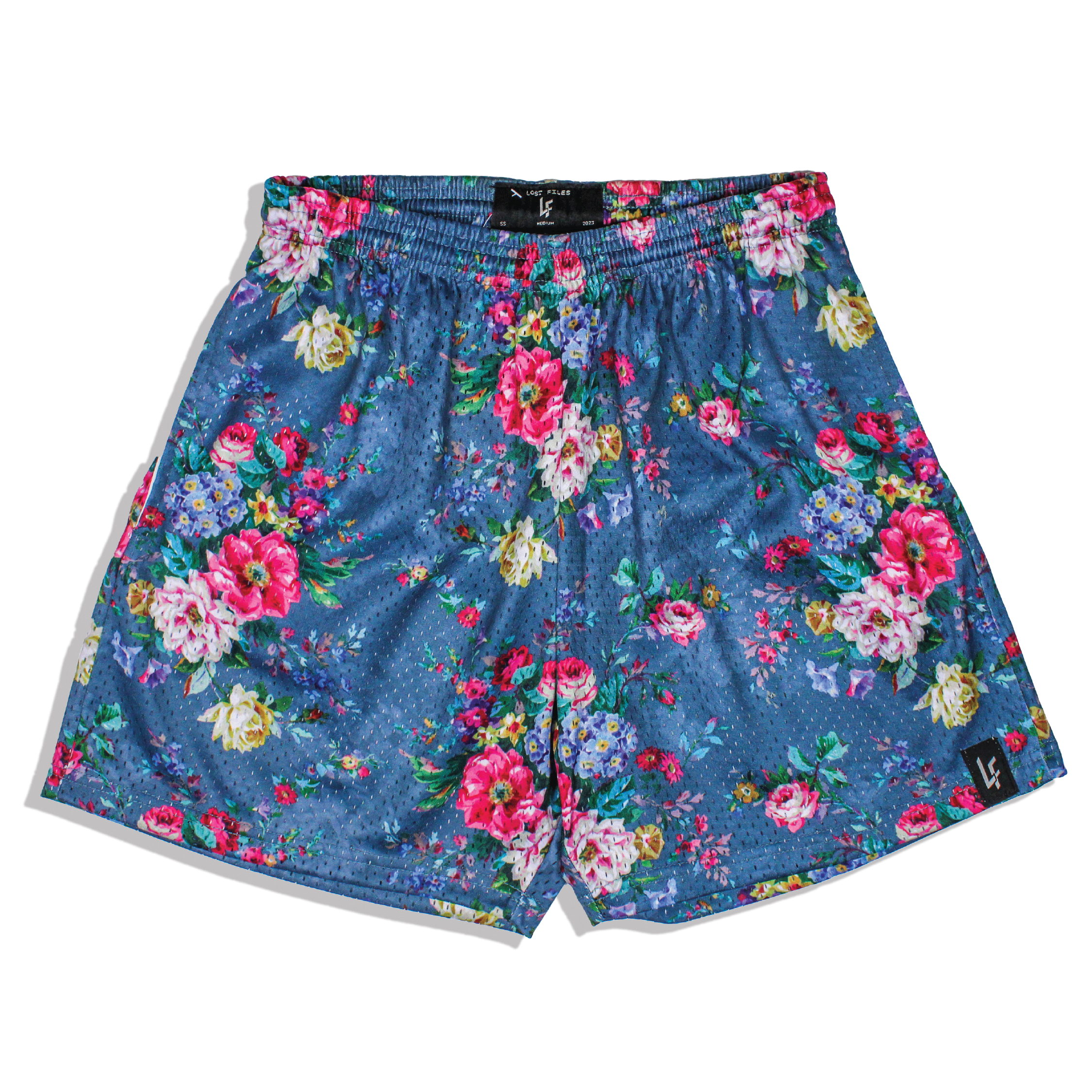 Blue Floral Shorts