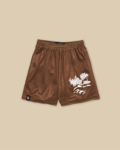 Cabin Scene Basic Shorts - Brown