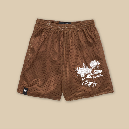 Cabin Scene Basic Shorts - Brown