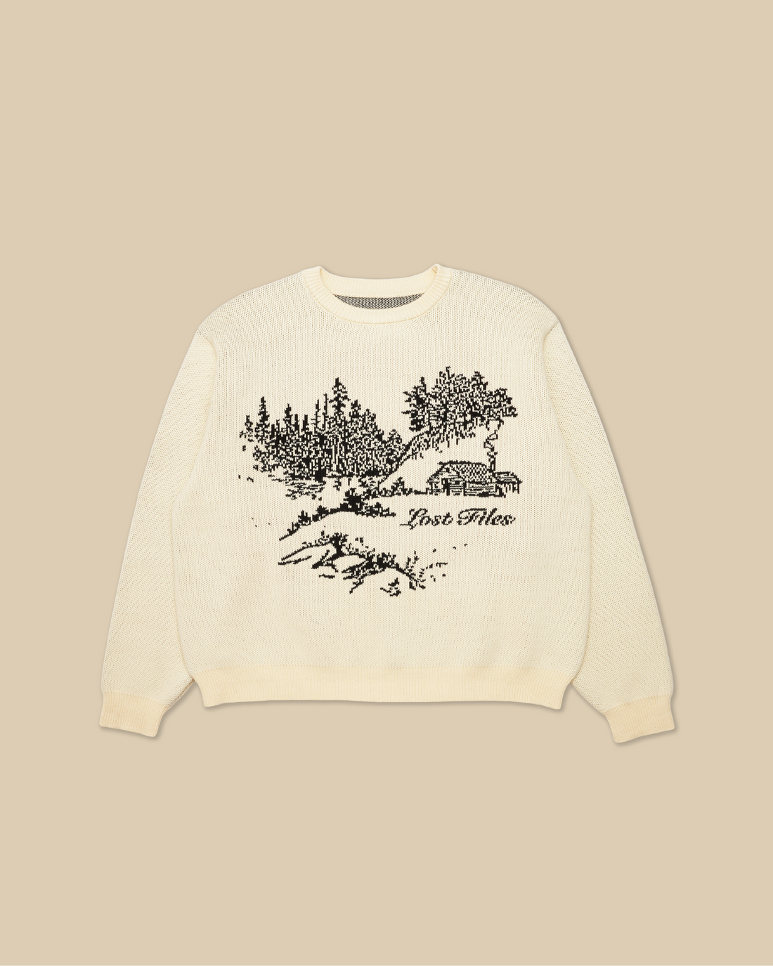 Cabin Scene Knitted Sweater