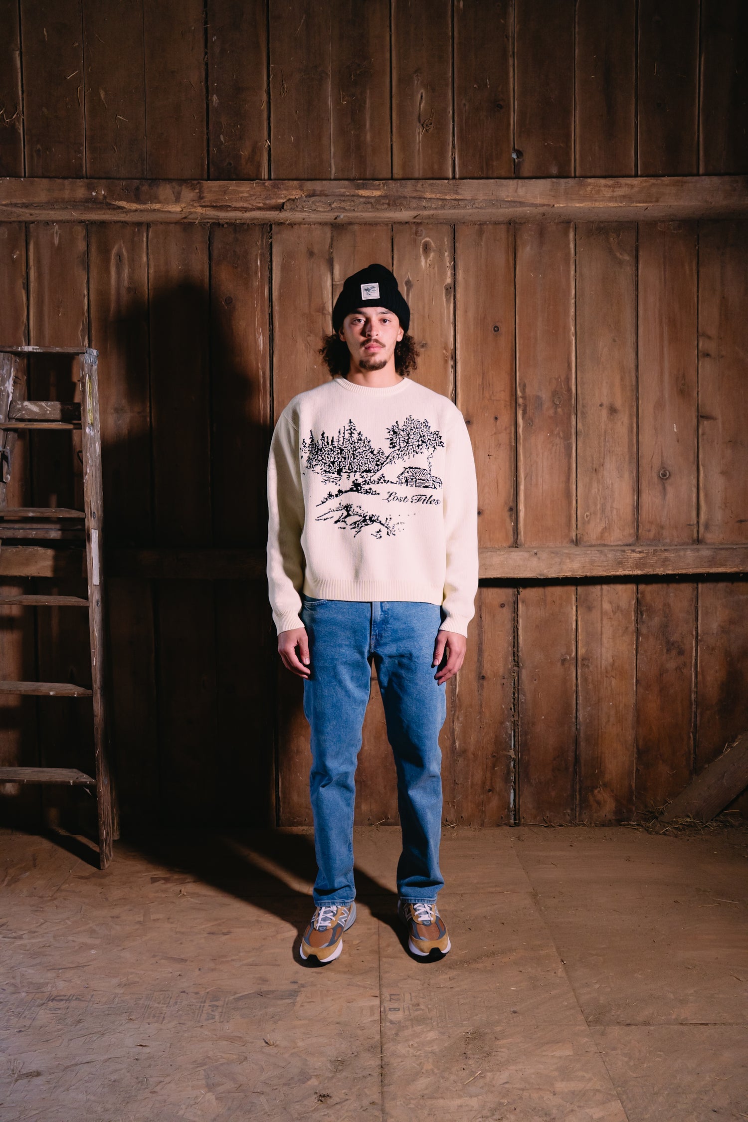 Cabin Scene Knitted Sweater