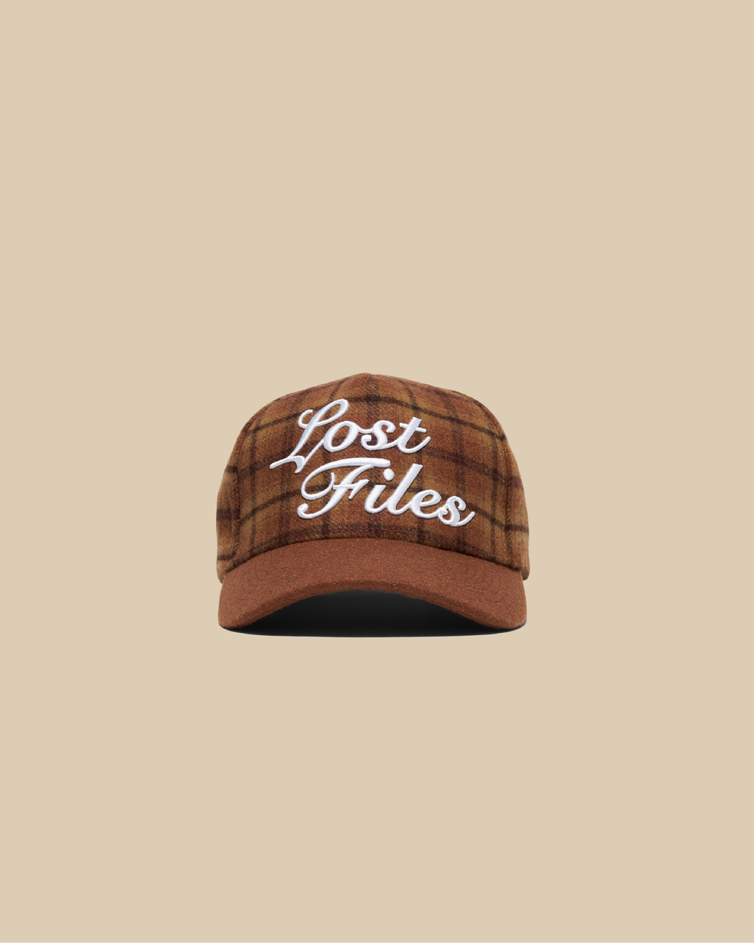 Script Wool Flannel A Frame Hat