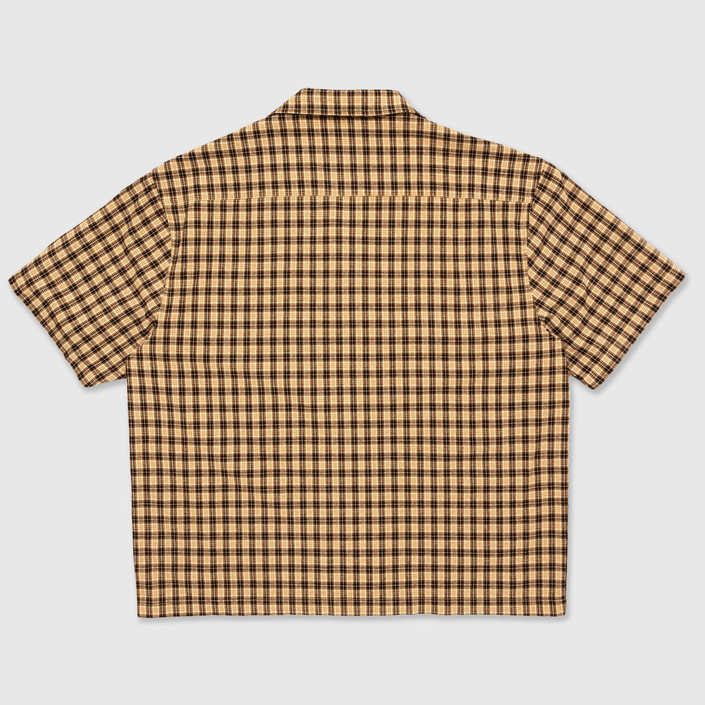Black/Tan Plaid Button Up Shirt