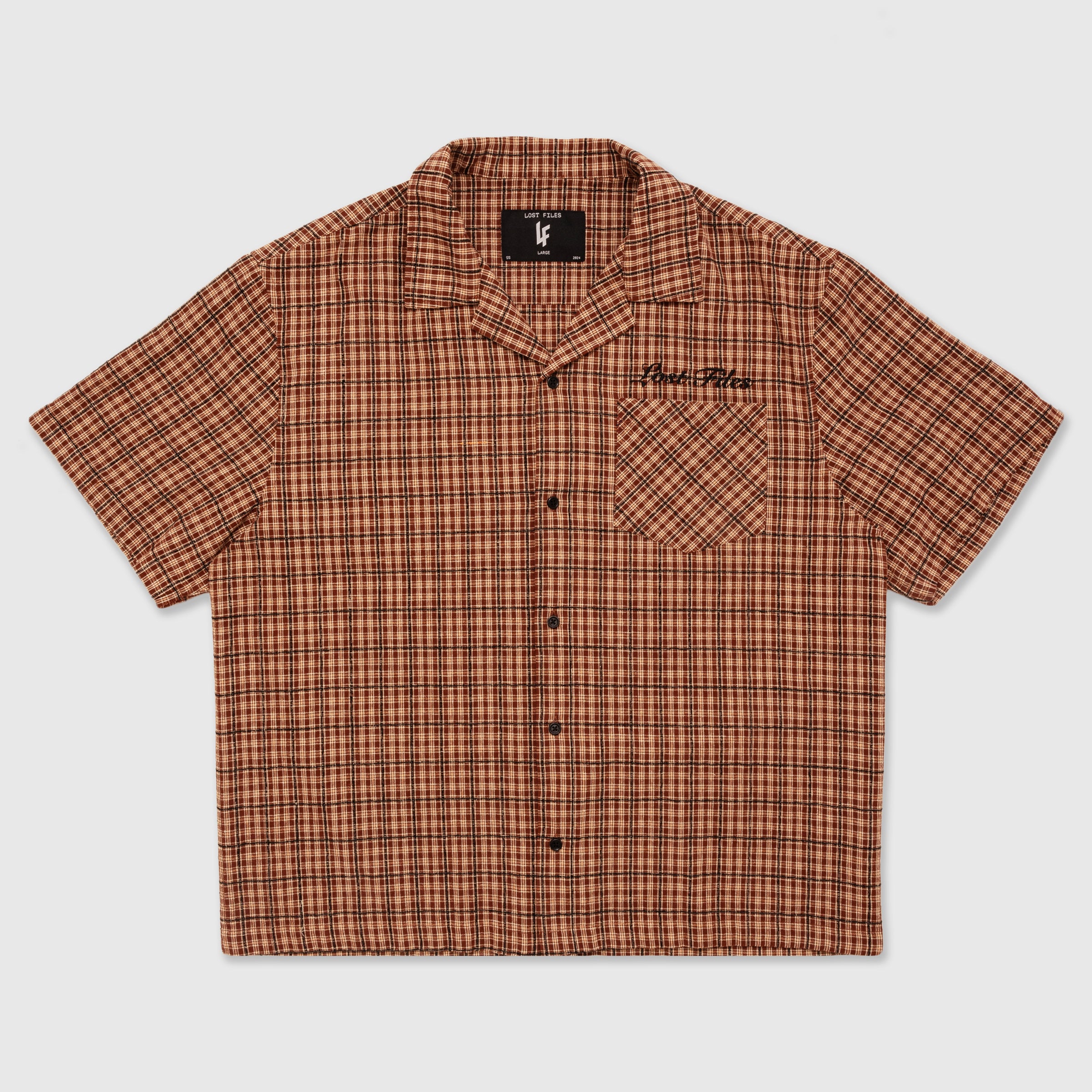 Brown Plaid Button Up Shirt