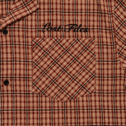 Brown Plaid Button Up Shirt