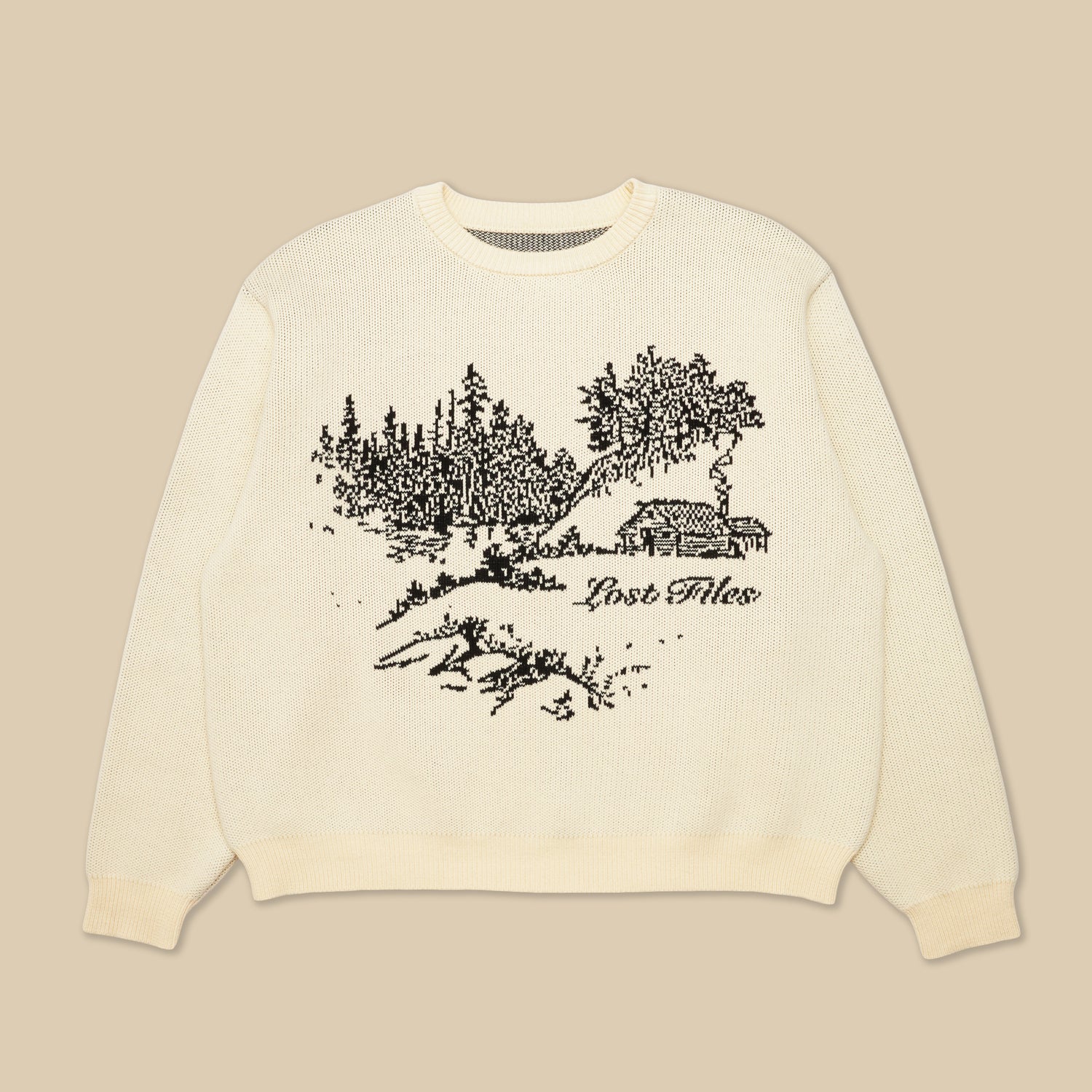 Cabin Scene Knitted Sweater