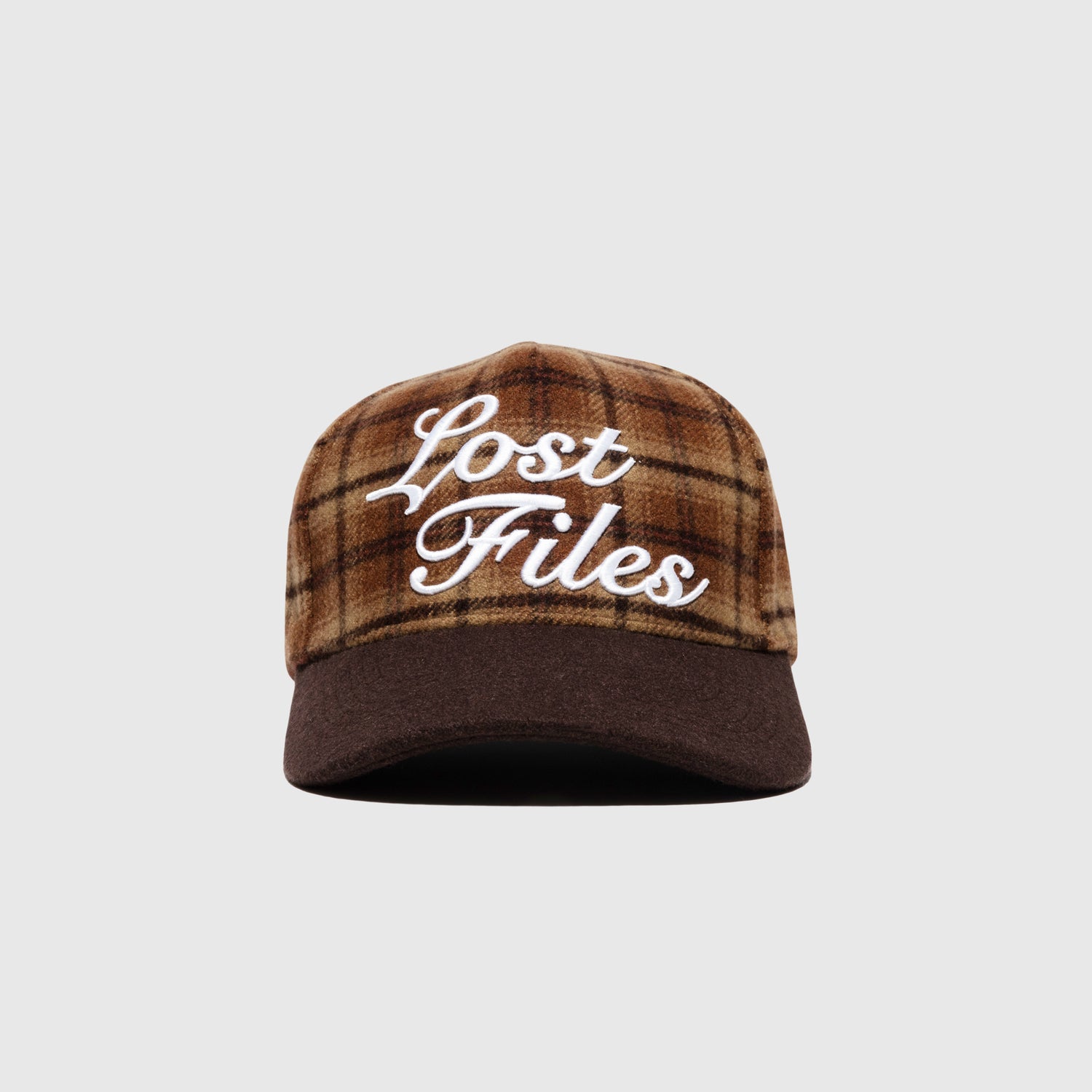 Script Wool Flannel A Frame Hat