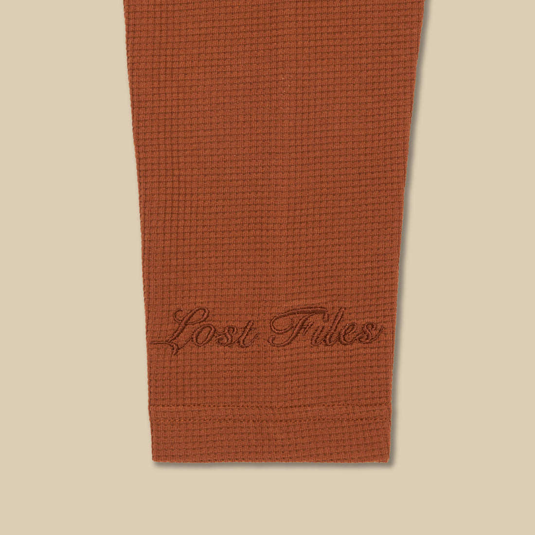 Premium Waffle Single Shirt - Brown