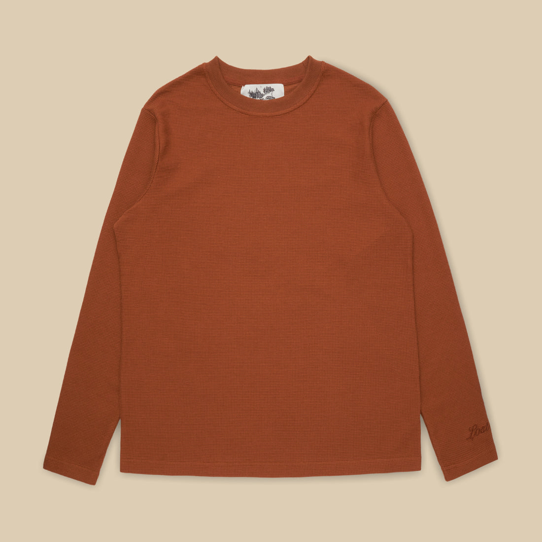 Premium Waffle Single Shirt - Brown