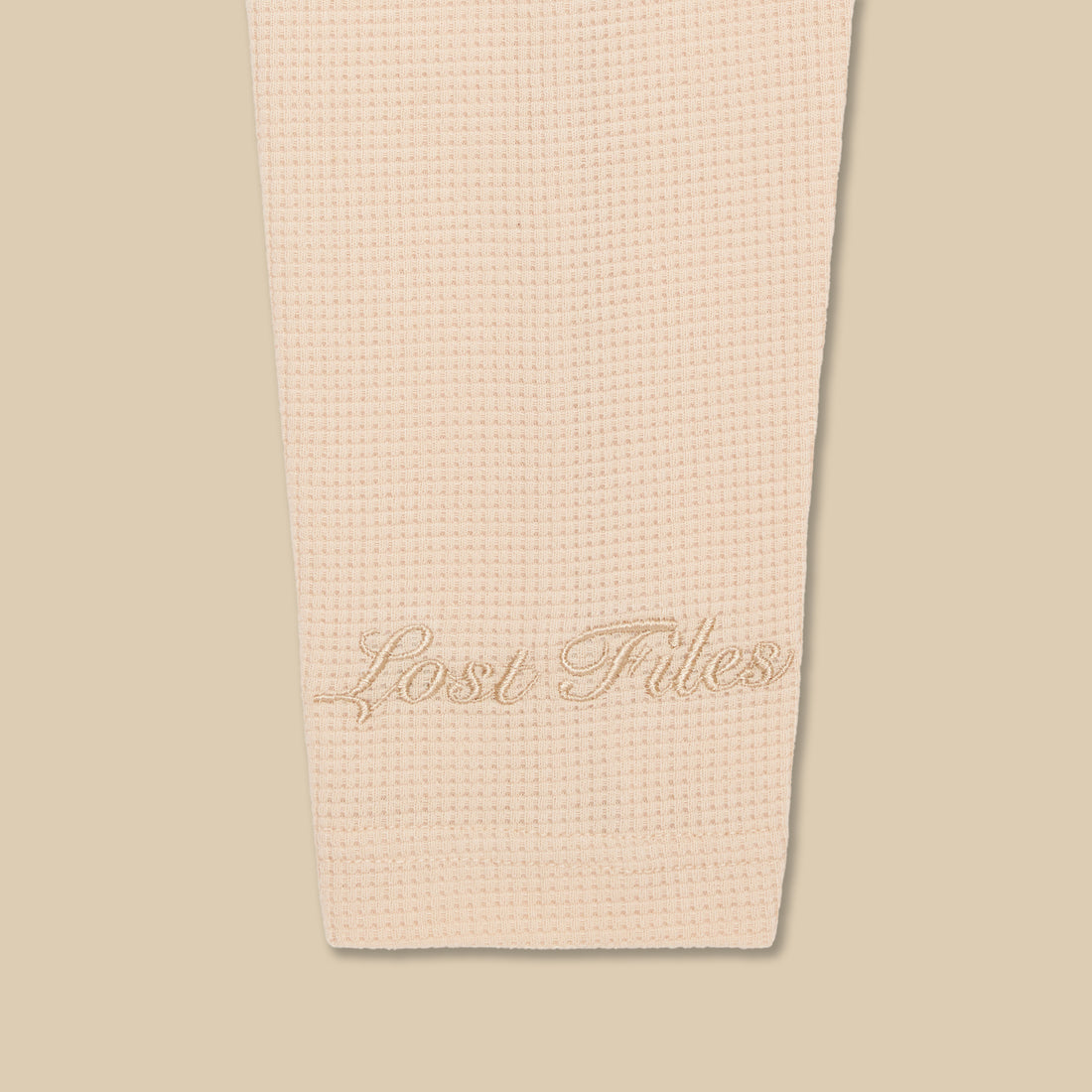 Premium Waffle Single Shirt - Cream