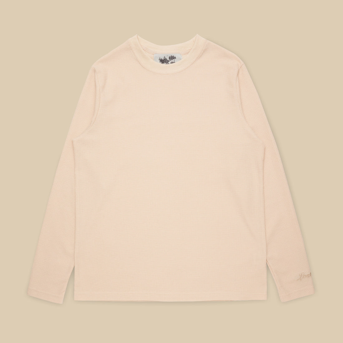 Premium Waffle Single Shirt - Cream