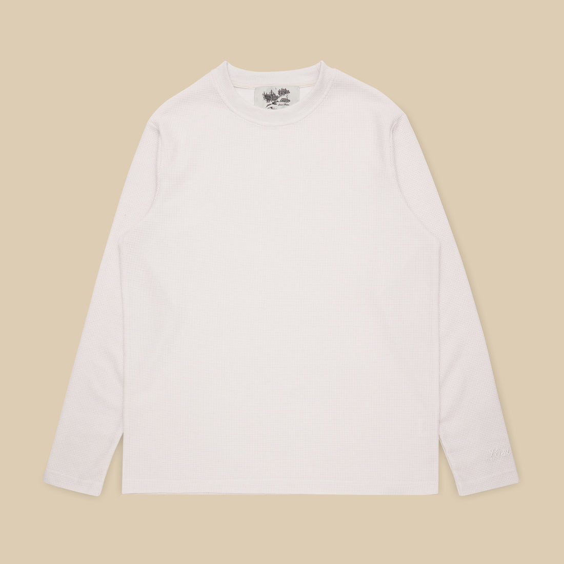 Premium Waffle Single Shirt - Ivory