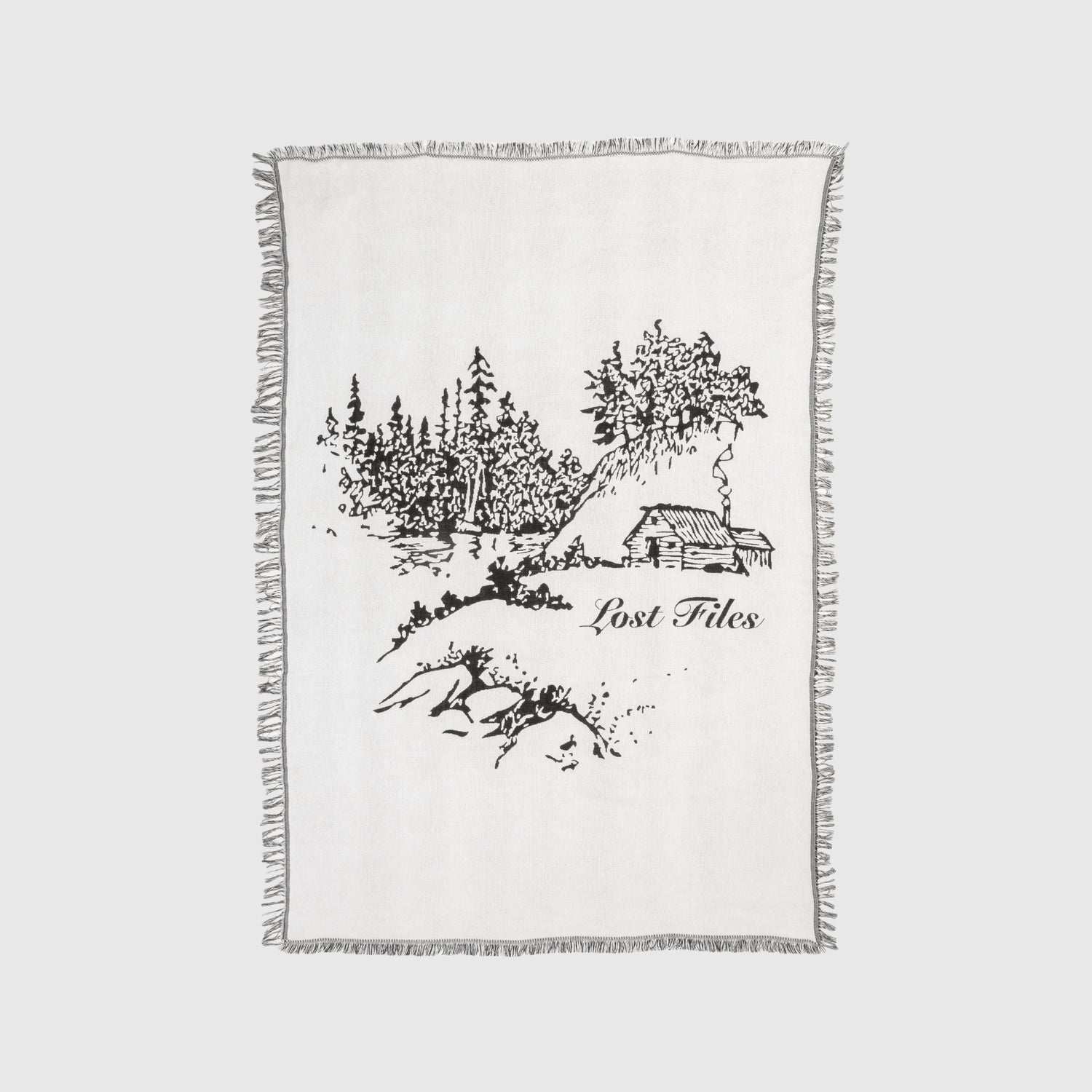 Cabin Scene Tapestry Blanket