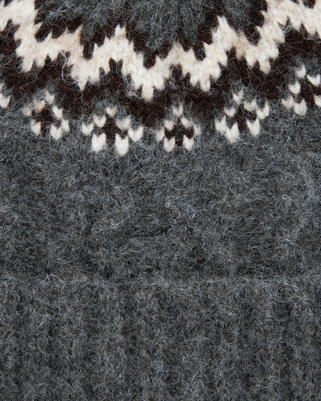 Oversized Fair Isle Wool Beanie