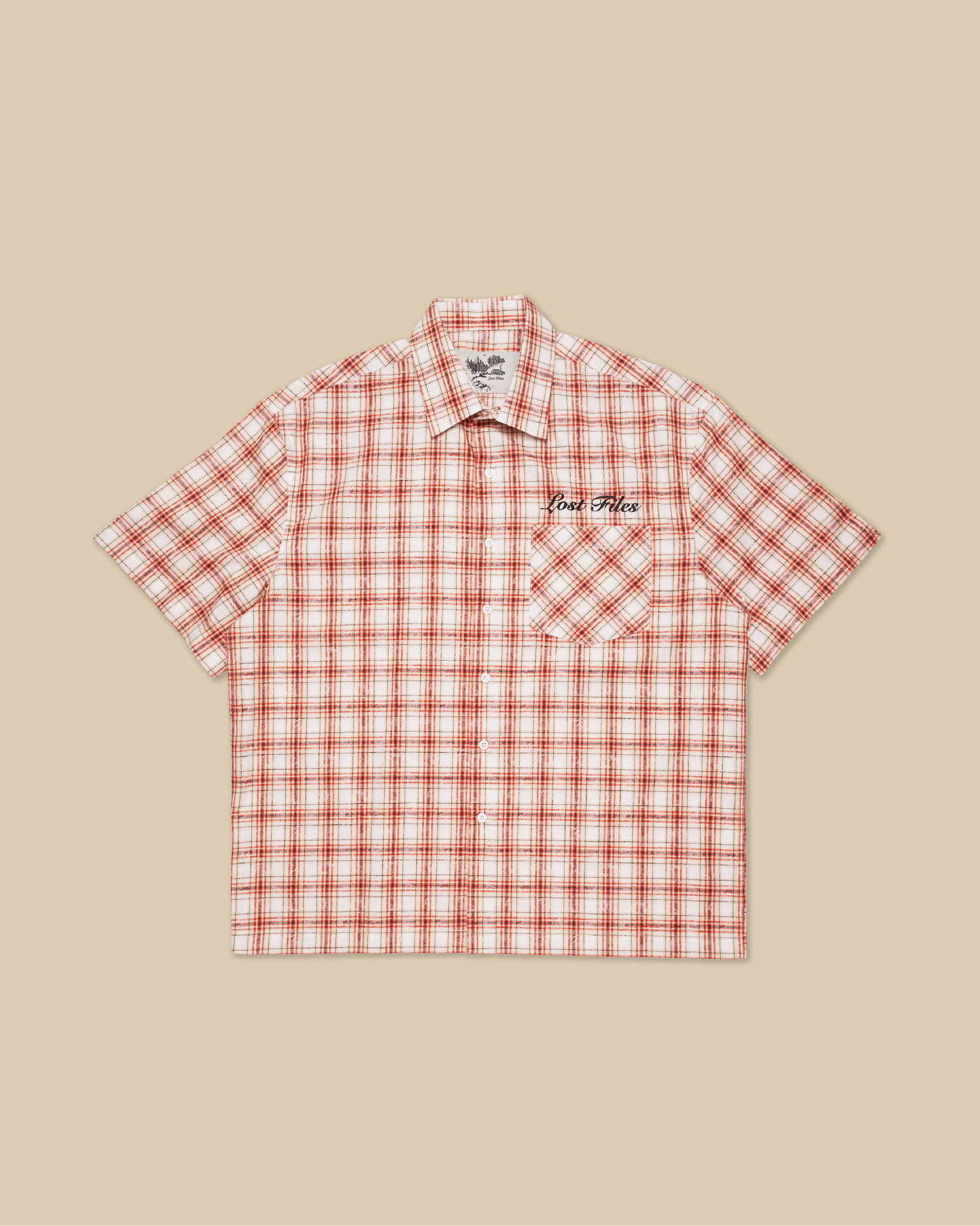 Orange Plaid Button Up Shirt