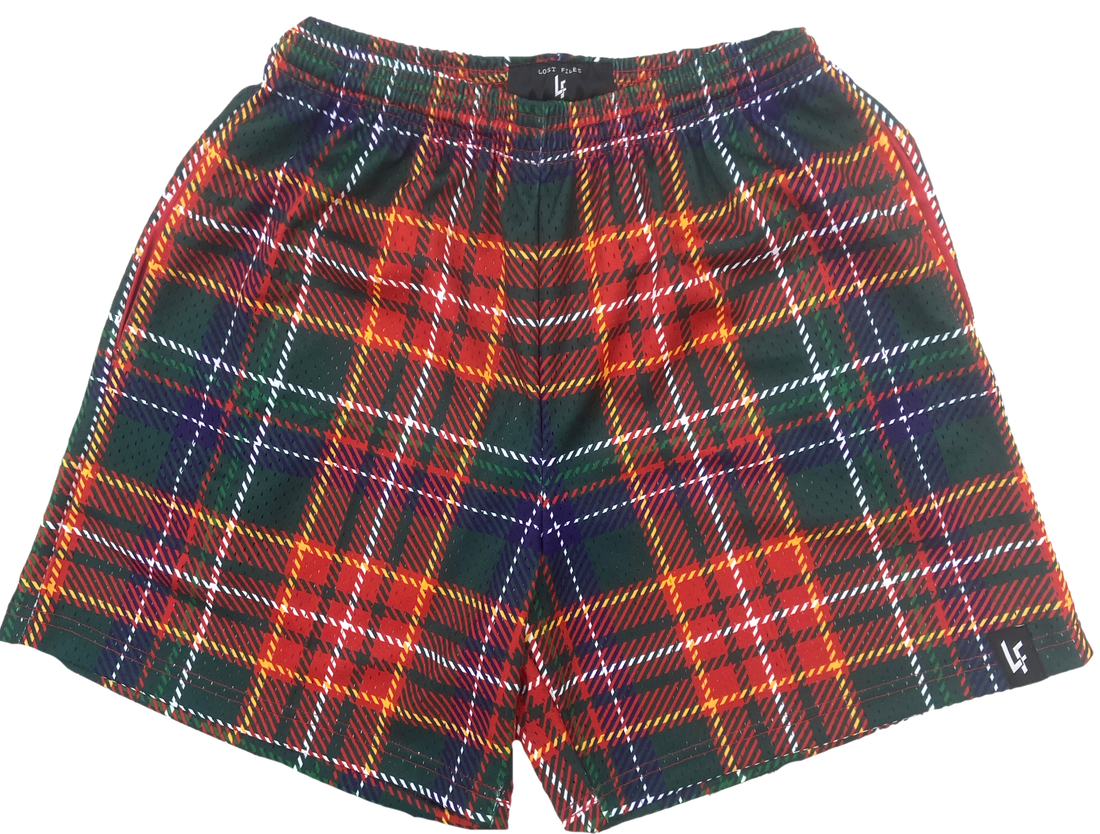 Green/Red Plaid Shorts