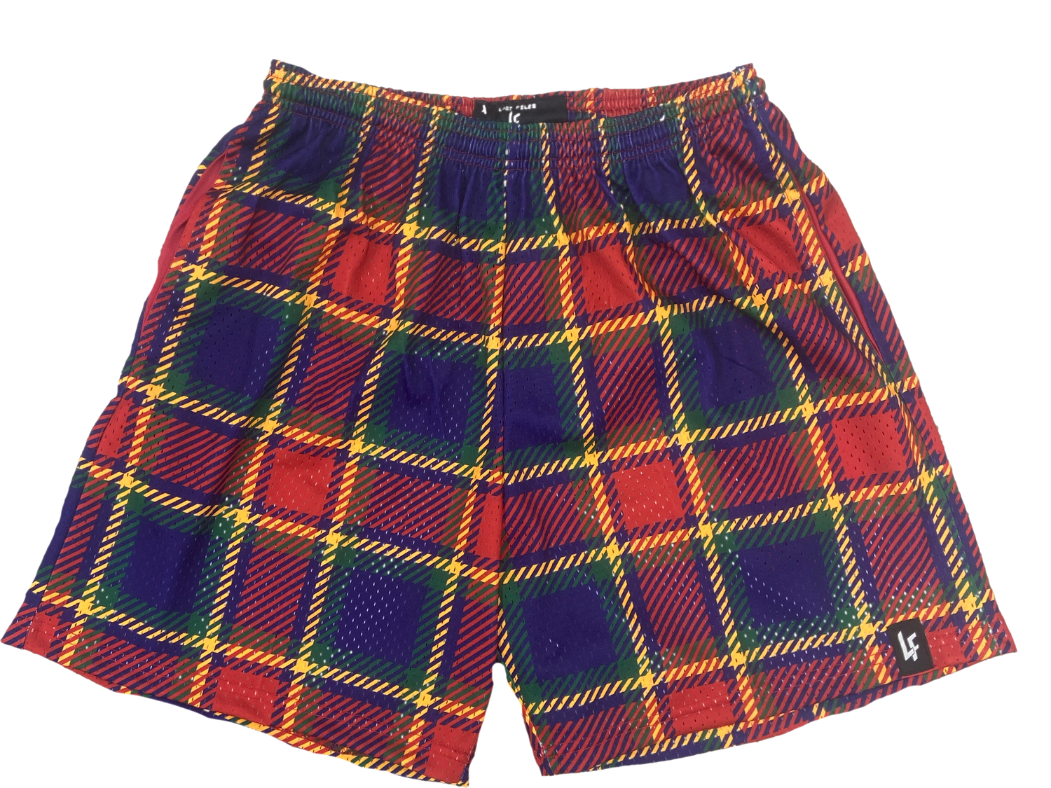 Yellow/Red Plaid Shorts