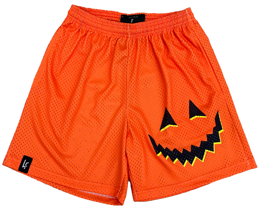 Orange Jack-o-Lantern Shorts