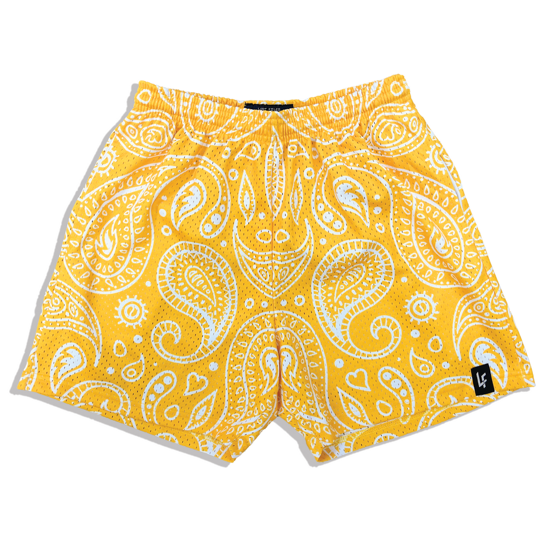 Yellow Paisley Shorts